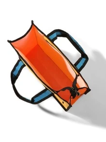 Colour Block Square Bag - Yellow - View 4