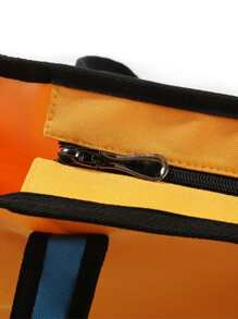 Colour Block Square Bag - Yellow - View 5