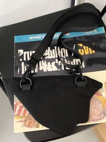 Paper Plane Design Novelty Bag - Black and White - View 7