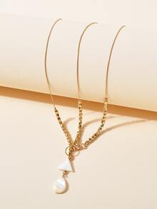 Shell Decor Costume Hair Band - Gold - View 2