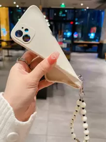 Valentines Phone Charm Heart Pattern Phone Case With Lanyard Compatible With IPhone15/15Plus/15Pro/15Promax Waterproof Shockproof Anti-Fall Scratch Resistant