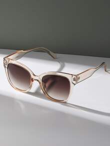 Cat Eye Sunglasses - Champagne - View 2