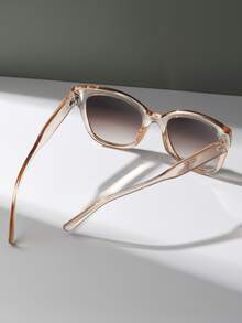 Cat Eye Sunglasses - Champagne - View 4