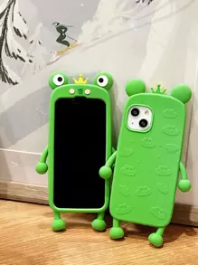 1 pieza Funda para móvil con diseño de rana de dibujos animados - Multicolor - Ver 1