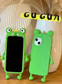 1 pieza Funda para móvil con diseño de rana de dibujos animados - Multicolor - Ver 3