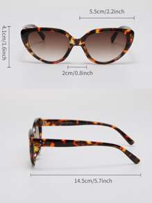 Gafas de sol de ojo de gato de carey - Multicolor - Ver 5
