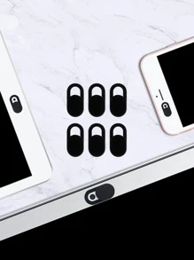 6入組網絡攝像頭鏡頭蓋 - 黑色 - 查看 1