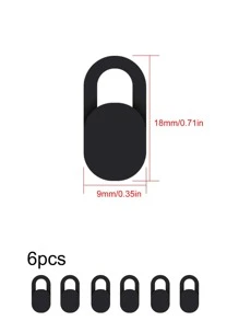 6入組網絡攝像頭鏡頭蓋 - 黑色 - 查看 3