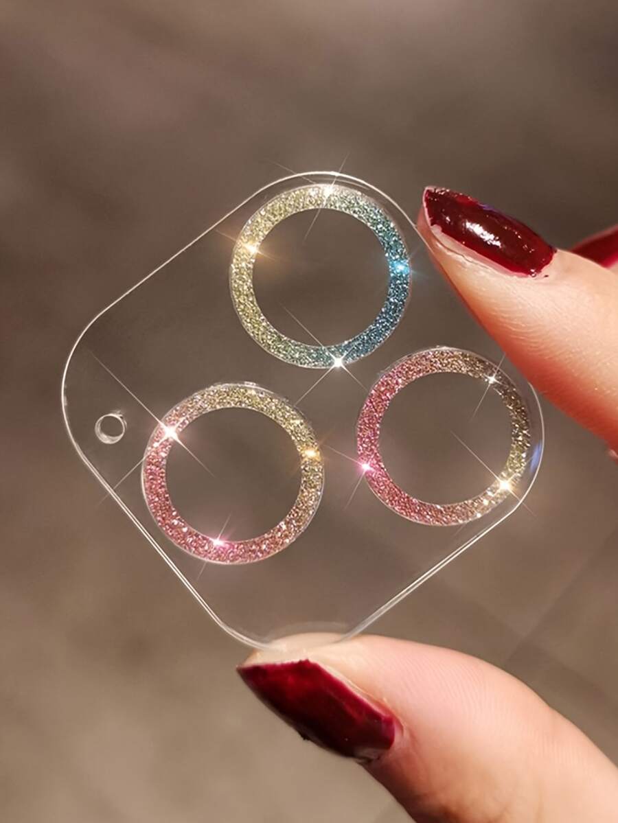 1入組金屬亮絲鏡頭保護適用於iphone - 彩色 - 查看 1
