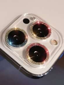 1入組金屬亮絲鏡頭保護適用於iphone - 彩色 - 查看 2