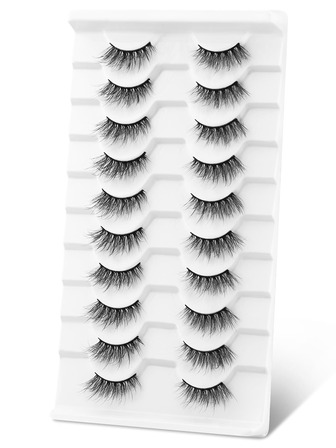 10對半眼睫毛6D自然蓬鬆睫毛化妝假睫毛延長熱門款式