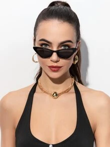 3pcs Retro Cat Eye Small Frame Fashion Eyeglasses For Men & Women, Plastic Classic Style For Outdoor, Travel, Beach, Casual Wear - Multicolor - View 2