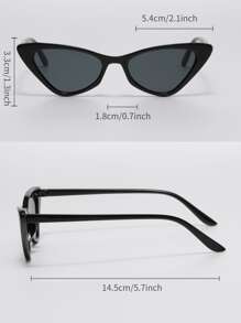 3pcs Retro Cat Eye Small Frame Fashion Eyeglasses For Men & Women, Plastic Classic Style For Outdoor, Travel, Beach, Casual Wear - Multicolor - View 6