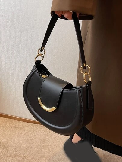 Metal Decor Hobo Bag, Mother's Day Gift For Mom