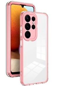 半透明邊緣三合一手機殼 - 淺粉色 - 查看 1