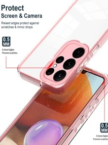 半透明邊緣三合一手機殼 - 淺粉色 - 查看 4