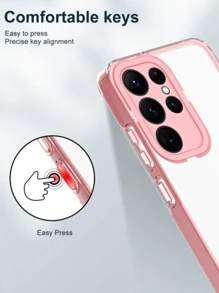 半透明邊緣三合一手機殼 - 淺粉色 - 查看 7