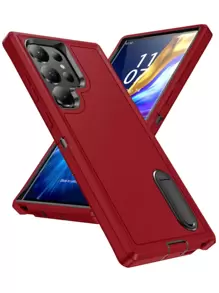 ốp lưng điện thoại chống vỡ có giá đỡ - Gỗ đỏ - Xem 1