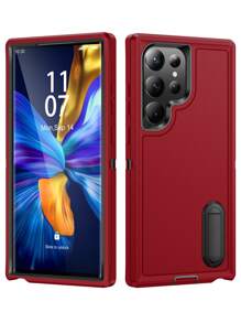 ốp lưng điện thoại chống vỡ có giá đỡ - Gỗ đỏ - Xem 2