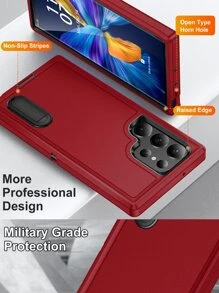 ốp lưng điện thoại chống vỡ có giá đỡ - Gỗ đỏ - Xem 7