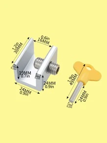 zhihaijunxiao1 1 cái Bộ hạn chế khóa cửa sổ bằng thép không gỉ - Nhiều màu - Xem 5