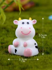 QYeah 1 件牛形随机装饰工艺品，小卡通可爱装饰品，适合家居装饰最佳礼物
