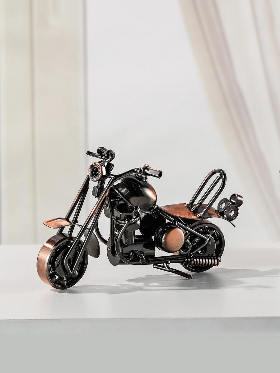 QYeah 摩托車形狀藝術擺件 - 銅色 - 查看 1