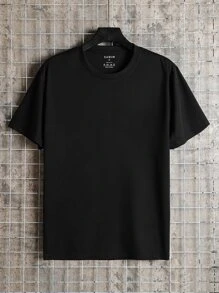 Men Slogan Graphic Tee - Black - View 2