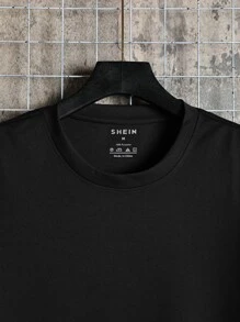 Men Slogan Graphic Tee - Black - View 5