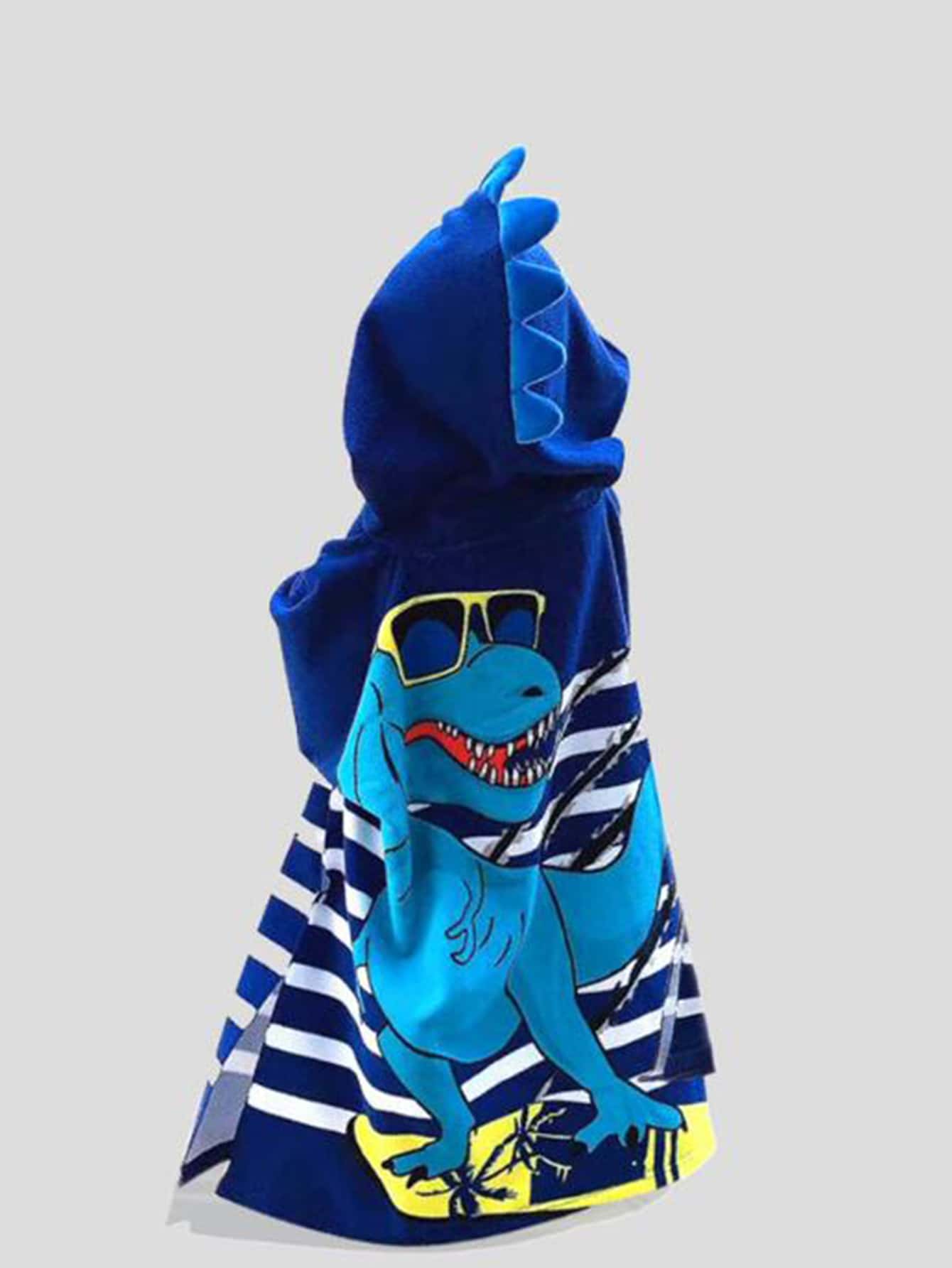 Dinosaur Bath Towel For Kids (aged 7-10), Strong Water Absorption, Random One - Royal Blue - View 4