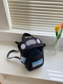 Mochila Infantil Perdida Anti-negro De Dibujos Animados Con Cierre De Cremallera De Nylon, Adecuada Para Las Cuatro Estaciones - Negro - Ver 5