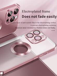 Apple Clear Phone Case Compatible With IPhone 15/15Pro/15Plus/15Promax - Pink - View 4