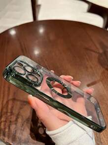 Contrast Frame Clear Phone Case Compatible With iPhone 15/15Pro/15Plus/15Promax - Green - View 5