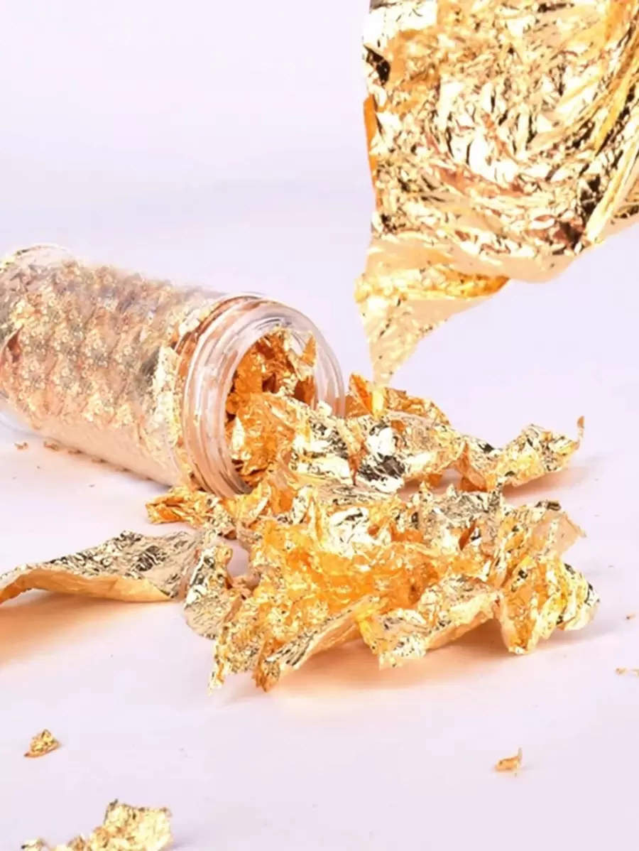 1包紙箔裝飾用於珠寶工藝金箔鍍金金屬箔薄片