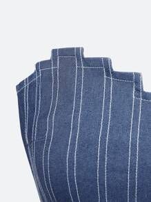 SHEIN Unity Contrast Stitch Split Thigh Dress - Multicolor - View 6