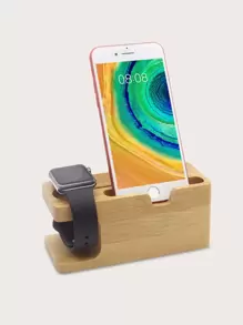 Desktop Phone & Watch Charger Holder - Yellow - View 1