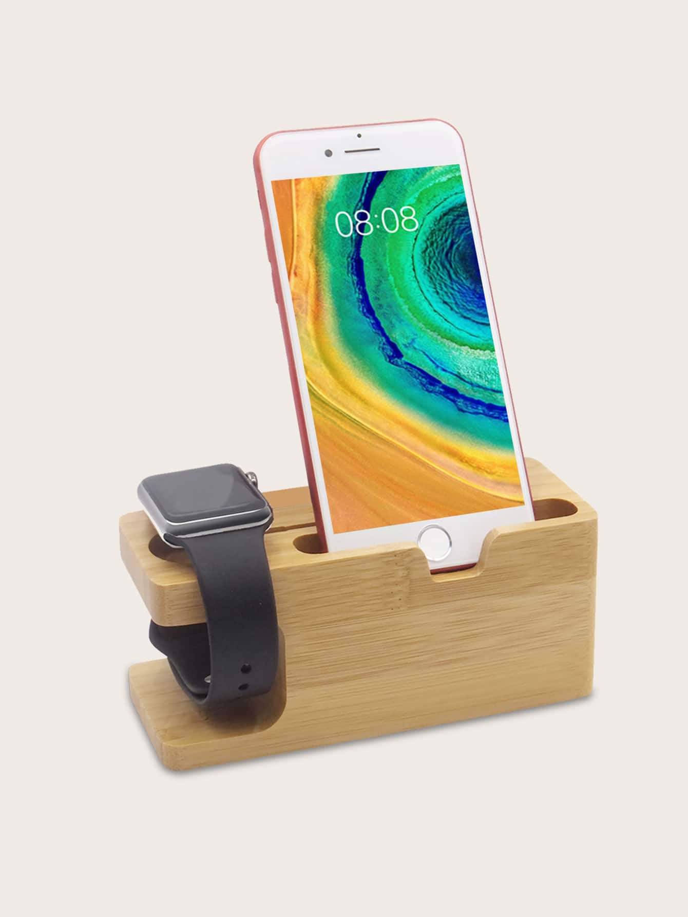 Desktop Phone & Watch Charger Holder - Yellow - View 1