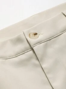 DAZY Solid Slant Pocket Suit Trousers - Beige - View 8