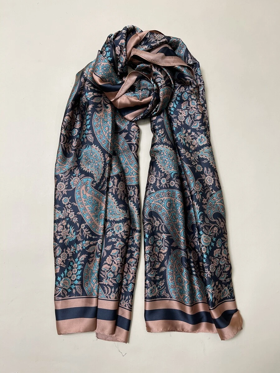 Paisley Print Scarf - Multicolor - View 1