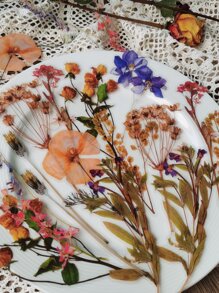 20入組花朵圖案貼紙 - 彩色 - 查看 2