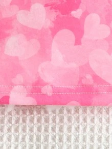 Baby Heart & Figure Graphic Tee Dress - Pink - View 5