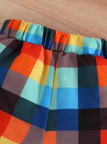 SHEIN Baby Boy Cartoon Graphic Tee & Shorts - Multicolor - View 4