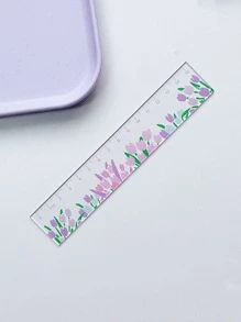 1pc Floral Pattern Ruler Back To School