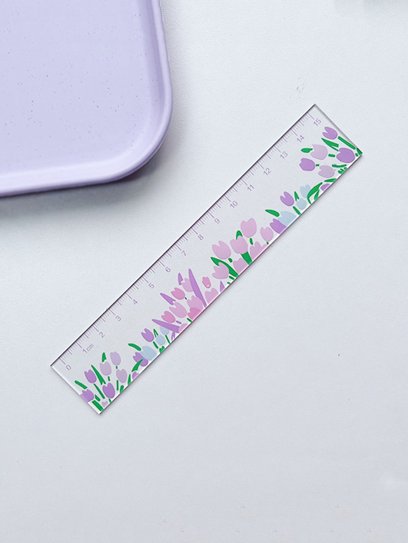 1pc Floral Pattern Ruler Back To School
