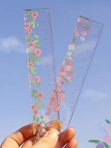 1pc Floral Pattern Ruler Back To School