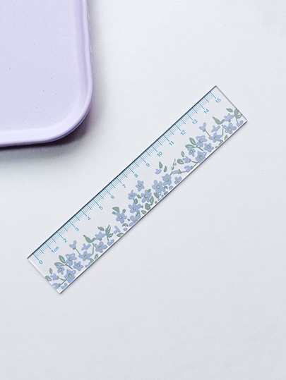 1pc Floral Pattern Ruler Back To School