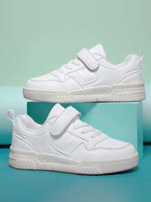 男孩魔術貼運動鞋白色板鞋 - 白色 - 查看 2