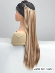 Long Straight Synthetic Hair Extension - Multicolor - View 2