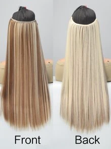 Long Straight Synthetic Hair Extension - Multicolor - View 4