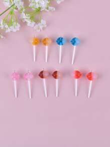 10 cái / bộ Mặt dây chuyền DIY Lollipop bằng nhựa - Nhiều màu - Xem 1